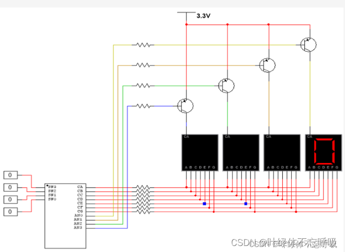 江南大学数电实验二点亮一个数码管（Multisim和Basys3 ）数字电路实验-创享日记