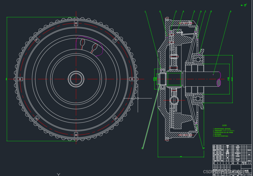 新式拉式膜片弹簧离合器设计机械设计车辆工程CAD-创享日记