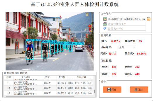 基于深度学习YOLOv8的密集人群人体检测人数统计人体计数人流统计系统-创享日记