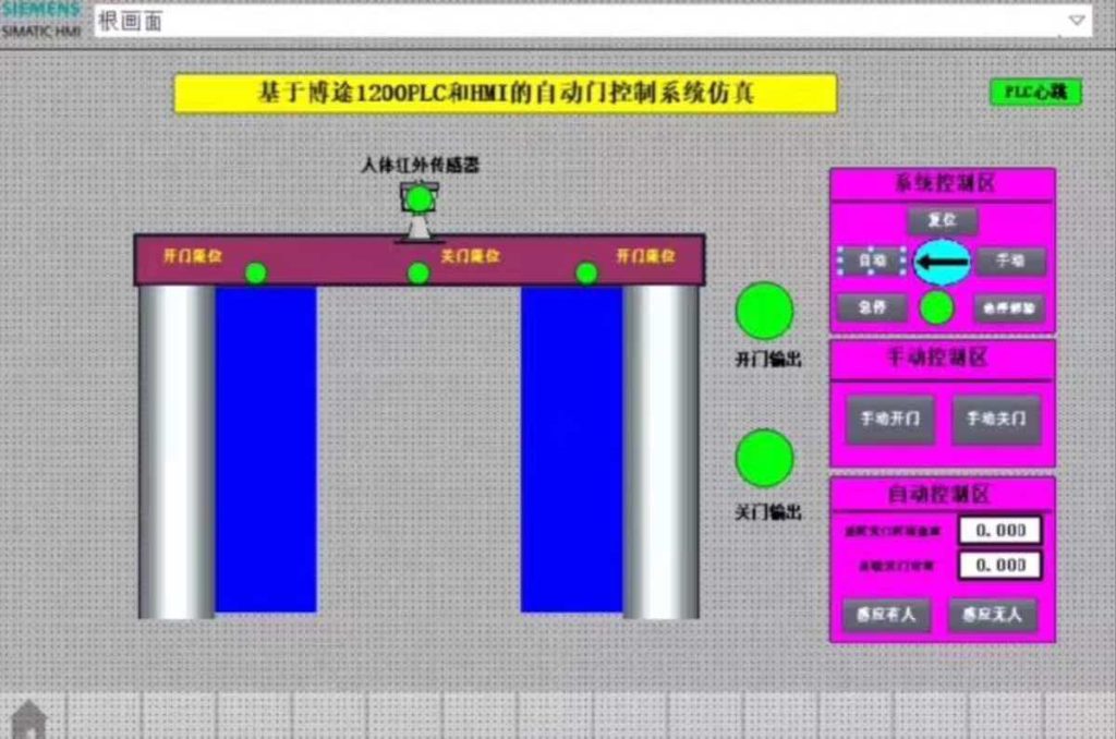 基于PLC的自动门控制系统设计感应门控制博图HMI仿真组态-创享日记 基于PLC的自动门控制系统设计感应门控制博图HMI仿真组态-创享日记