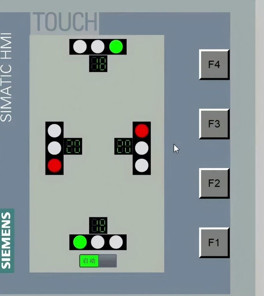 基于PLC的交通灯控制系统设计红绿灯控制博图组态仿真-创享日记